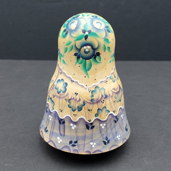 Russian Roly Poly Doll Nevaliashka Wooden Musical Chime Doll Made in Russia - Picture 4 of 6